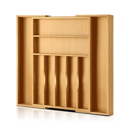 SUNNYRA Bamboo Kitchen Utensil Holder for Countertop, Large Wooden Utensil Organizer, Farmhouse Cooking Utensil Crock Storage for Spatulas Spoons