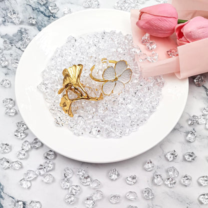 LYFJXX Vase Fillers, 2000 pcs 0.43 x 0.55 inch Fake Ice Rocks, Acrylic Ice Cubes Fake Rocks Fake Crushed Ice Rocks Acrylic Gems for Centerpieces