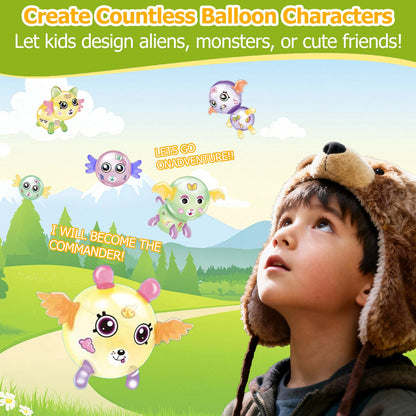 Magical Toy Gifts for Kids | Bear Pump Balloon Craft Kit with, Creative DIY Art Toys for Ages 3+, Fun Birthday & Holiday Party Supplies for Girls Boys
