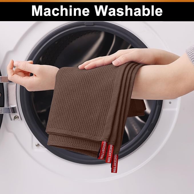 Homaxy 100% Cotton Kitchen Towels and Dishcloths Set