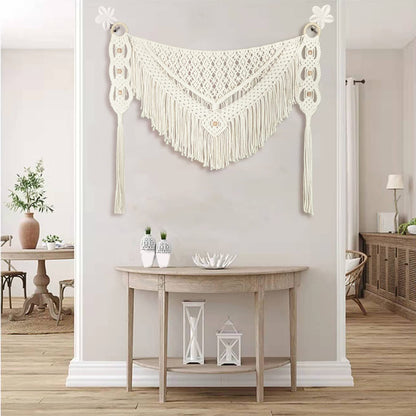 kiido Large Macrame Wall Hanging Boho Tapestry Curtain Fringe Woven Bohemian Wall Decor Home Decoration for Apartment Bedroom Living Room Gallery Baby Nursery-Blossom 35.4" W X 26" H