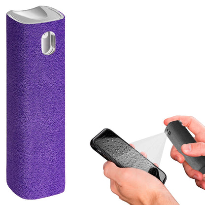 Mini Screen Cleaner Spray – Finger Proof Screen Cleaner for Smartphones, iPads, MacBooks, Laptops, Car Screens, Touchscreens – 3 in1 Mist Cleaner, Microfiber Cloth and Protective Cover (Grey)