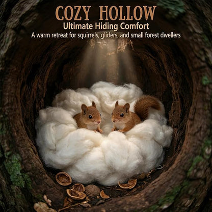 RAINFLOW 5OZ Natural Nesting Material - Bird Nesting Material,Cotton Animal Hamster Bedding,Nest Bedding for Wild Birds Rabbits,Sugar Gliders,Squirrels,Hamsters