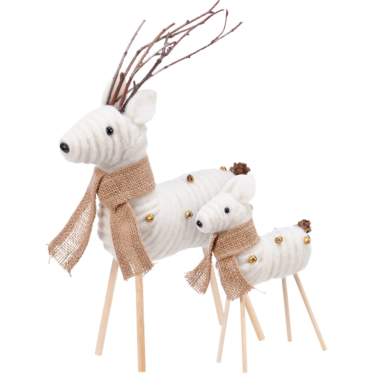 Primitives by Kathy Cream Deer Decorative Sitter Set