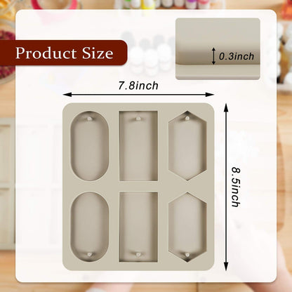 Patelai 2 Pcs Silicone Wax Melt Molds Silicone Resin Keychain and Wax Sachets Epoxy Casting Jewelry Making Molds with Hanging Holes for DIY Jewelry Handicrafts Making(Stylish Style)