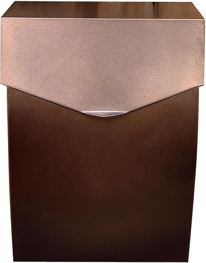 NACH Mailboxes for Outside Wall Mount, 4.8 x 10 x 13 inch Antique Copper Wall Mounted Mailboxes for Outside, Waterproof Mailbox for House - The Bradley Large Mail Box