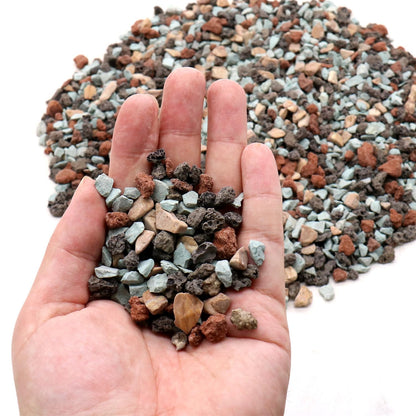 Volcanic Rock for Plants. Gritty Mix. Mixed Color Lava Rock. 1/5 Inch - 10 lbs for Potting Succulents, Pots, Plants, Gardening, Indoor, Crafting, Vase Fillers