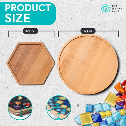 DIY Merea Craft – Set of 2 Mosaic Kits for Adults | DIY Stained Glass Craft Kit for Beginners | Make Your Own Mosaic Art | Handmade Gift for Women | Home Decor & Relaxing Activity