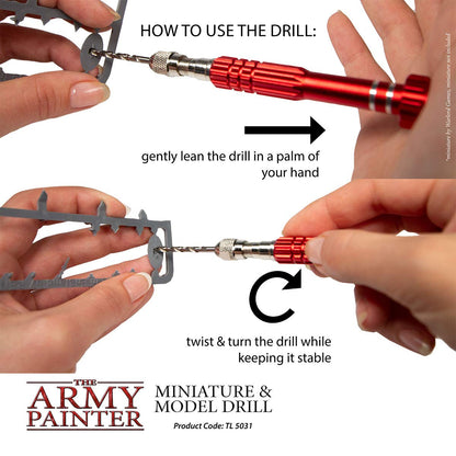 The Army Painter, Miniature & Model Drill - Pin Vise Hobby Drilling with Three Bits for Tabletop Roleplaying, Boardgames, and Wargames Miniature Modelling (Model Drill)