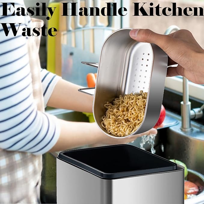 Stainless Steel Sink Drain Strainer Basket, Kitchen Sink Food Waste Filter and