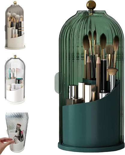 Concealed Toothbrush Holder, Rotating Bathroom Organizer Countertop, Toothbrush