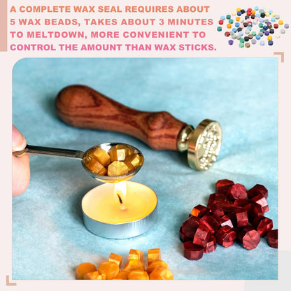 PATIKIL Sealing Wax Beads, 720 Pcs Wax Seal Stamp Envelope Letter Wax Seal Beads Pellets Single Color for Stamp Sealing and DIY Craft, Coffee Black