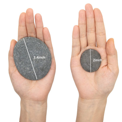 Markdang 40 Pcs Large Rocks for Painting 25pcs 2-3” & 15pcs 3-4” River Rocks for Painting Natural Flat & Smooth Rocks for Painting for Kids & Adult Craft Gift