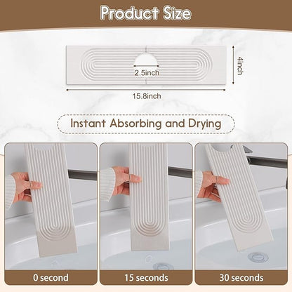Faucet Mat for Kitchen Sink, Diatomite Quick Drying Tray, 15.8 Inch Kitchen