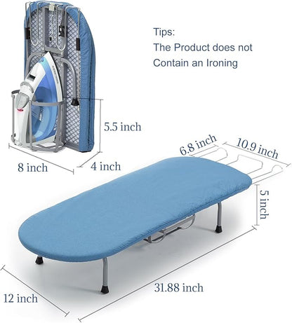 Metal Foldable Iron Board with Iron Holder, RAINHOL Small Ironing Board