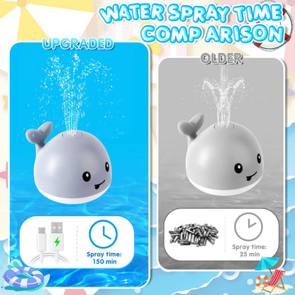 ANGGIKO Baby Bath Toys, Toddler Bath Toys for Kids Ages 1-3, Light Up Whale Bath Toy Sprinkler, Pool Water Table Infant Baby Toys 6-12-18 Months, Bathtub Fountain Toy, Toddler 1st Birthday 1 2 3 Gifts