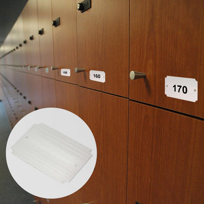 20 Pcs Name Plates Laser Engraved, Plaques Personalized Engraved, Solid Metal Plate, Name Plate for Desk, Personalized Plaque Blank, Custom Name Tag, Laser Engraving Blanks (2'' X 3'') (Silver)
