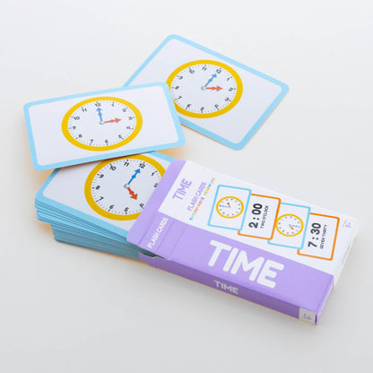 BAZIC Products Telling Time Flash Cards Learn to Read Time, Read Clocks Numerals & Analog, Interactive Learning Flashcards Kindergarten School Home (36/Pack), 72-Pack