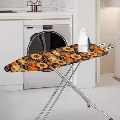 Fall Pumpkins Sunflower Leaves Durable Thick Ironing Board Covers Stain