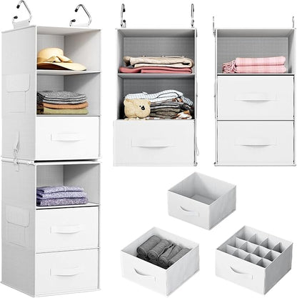 Pipishell 6-Shelf Hanging Closet Organizer
