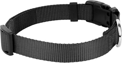 Country Brook Petz - Everyday Nylon Dog Collar and Leash - 10+ Cool Colors (1 Inch, Large, Black)