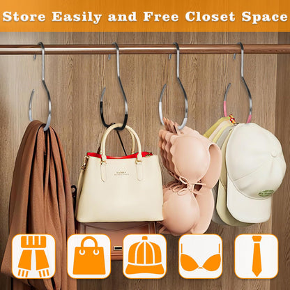 Vinommart 4 Pack Hat Organizer for Baseball Caps, Baseball Hanger Holder for Closet, Ball Cap Hat Racks Storage Organizer for Caps Beanie Belt Tie Purse