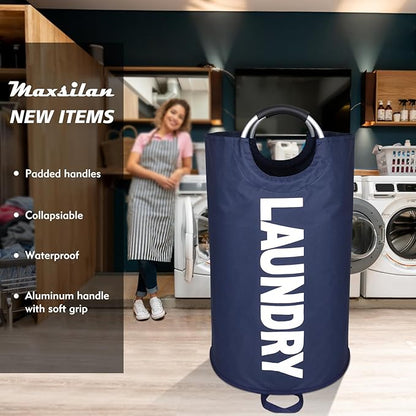 125L X-Large Laundry Basket, Freestanding Tall Clothes Hamper, Collapsible