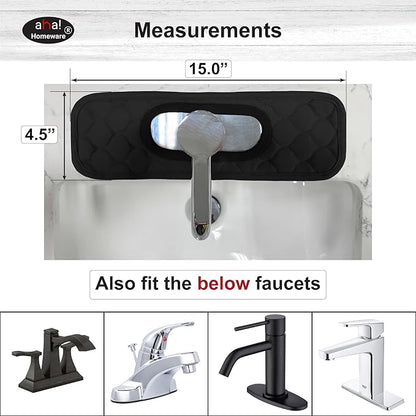 Bathroom Sink Splash Guard Oval-Hole Rectangle-Hole: AHA HOMEWARE, Faucet Mat