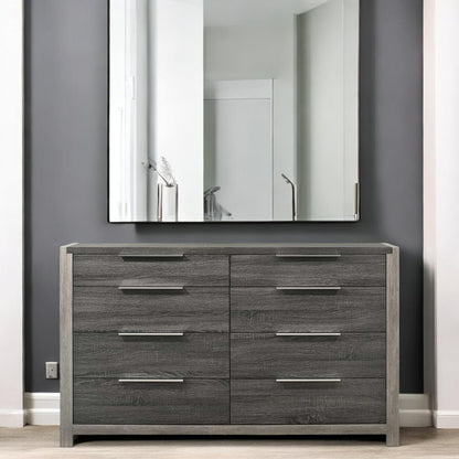 Acme Casimiro Transitional Wood 8-Drawer Rectangular Dresser in Gray