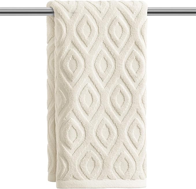 Artoid Mode 1 Pc Beige 3D Diamond Grid Jacquard Hand Towels