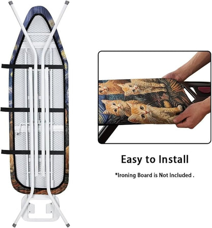 Cats Starry Sky Ironing Board Cover and Pad Table Top Ironing Board Cover