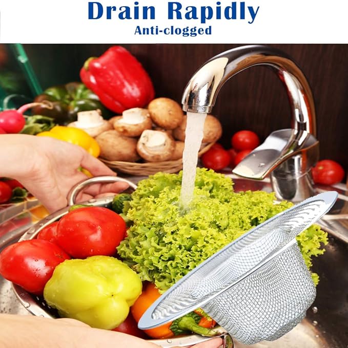 40 pcs Heavy Duty Stainless Steel Slop Basket Filter Trap, 2.75" Top / 1" Mesh