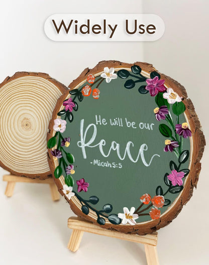 Large Unfinished Natural Wood Slices - 6 Pcs Natural Round Discs Rustic Wood Slices 7.9-9 Inch Wooden Tree Bark Discs for DIY Crafts Centerpieces Table Base Decoration Wedding Ornaments Coasters