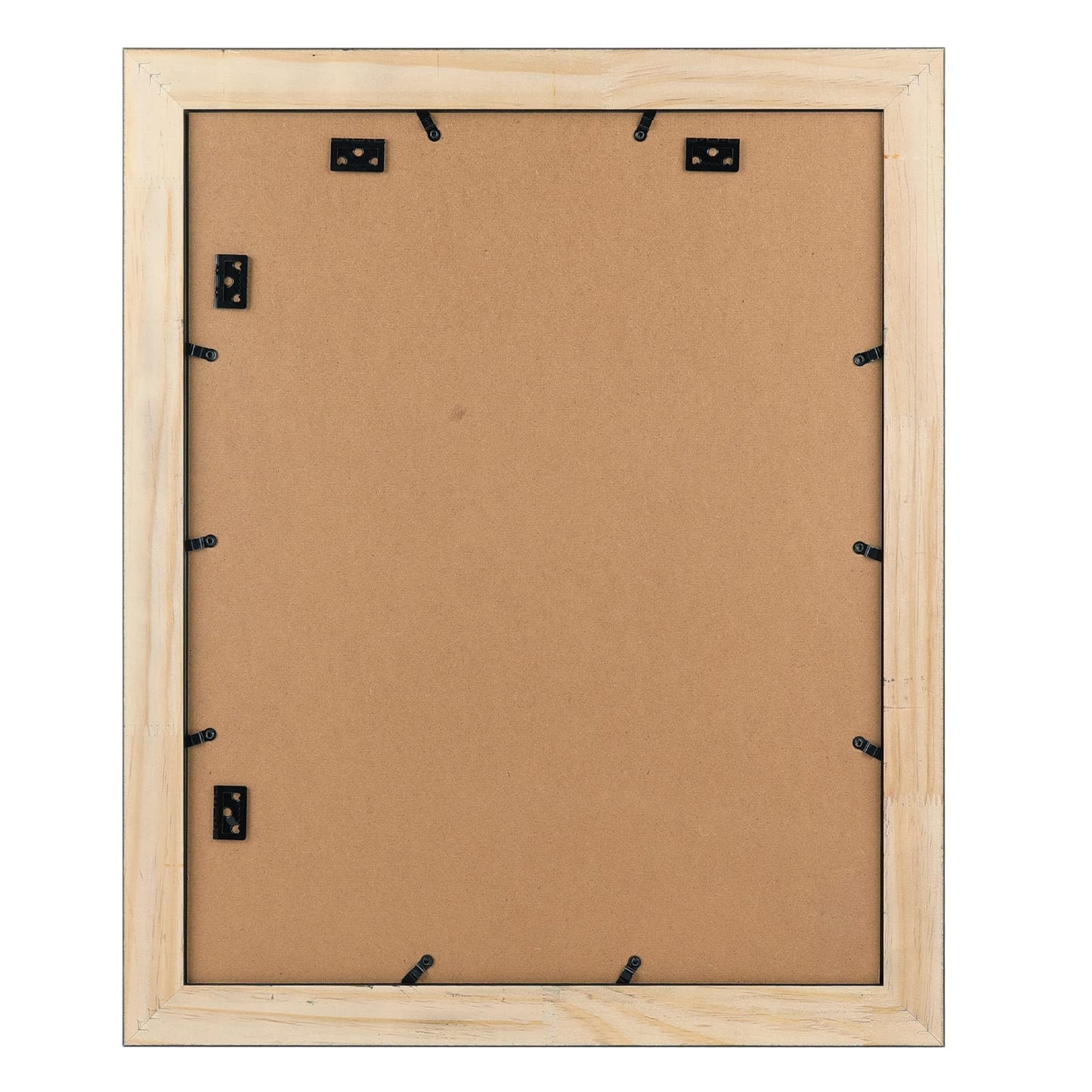 Golden State Art, 16x20 Picture Frame - Displays 11x14 Photo with Mat or 16x20 Without Mat, Wide Moulding Solid Wood Frame for Wall Display, Black