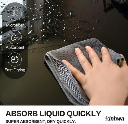 KinHwa Kitchen Washcloths for Dishes Absorbent Microfiber Dish Cloths Quick Dry