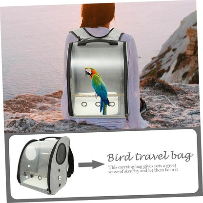 Milisten Portable Parrot Bag Wear-Resistant Bird Travel Carrier with Perch Breathable Design for Hiking Shopping and Travel Comfortable and Backpack for Birds