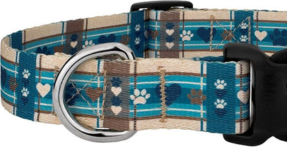 Country Brook Petz - Puppy Picnic Everyday Dog Collar and Leash - Plaid and Argyle Collection Featuring Charming Designs (1/2 Inch, 2XS)
