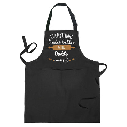 COWEB Daddy Gifts Apron, Daddy Dad Gifts for Father's Day Birthday from Daughters Sons, Father Kitchen Baking BBQ Aprons, Waterproof Adjustable Cooking Apron for Kitchen