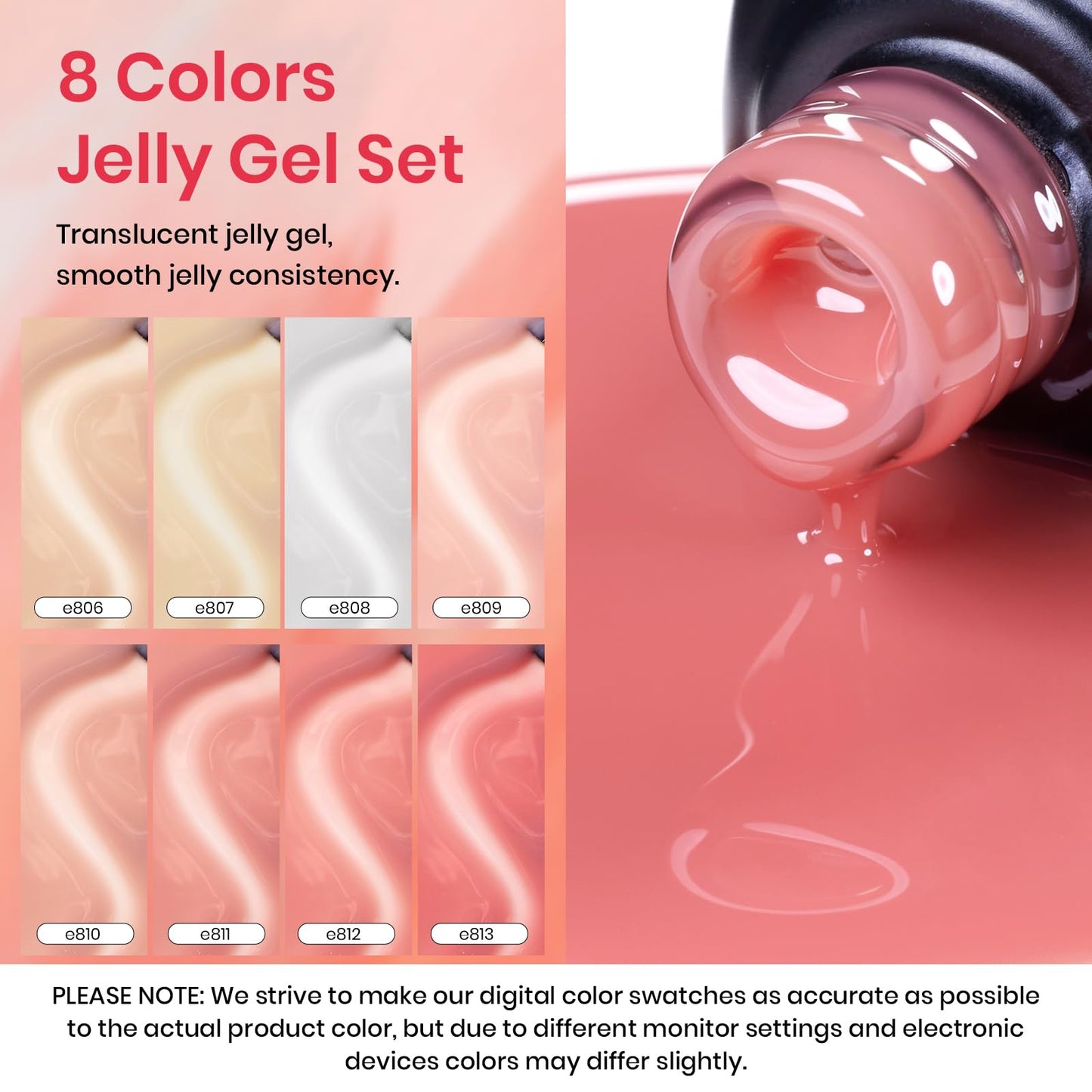 Beetles Cat Eye Gel Nail Polish Set, 6 Summer Colors Pastel Shimmer Glitter Gel Polish Kit Soak Off LED UV Curing Requires Pink Red Blue Orange Green Purple Velvet Gel with Magnet Gift for Women