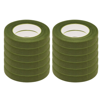 HARFINGTON 12 Rolls Floral Tapes 1/2 Inch 30 Yards Flower Adhesive Waterproof Tape for Floral Arranging Wedding Bouquet Wrap Craft Florist Tape, Grass Green