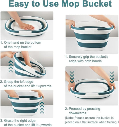 Collapsible Bucket for Cleaning, 4.2 Gallons Mop Bucket