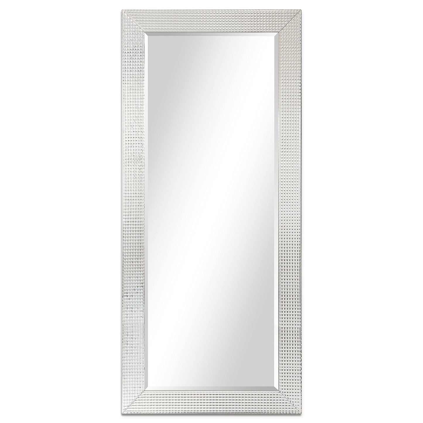 Empire Art Direct 54" x 24" Beveled Wall Mirror, Full Length, Wall-Mounted Mirrors with Solid Wood Frame Covered Prism Panels, Modern Mirror for Bathroom, Vanity, Bedroom, Hallway, Living Room