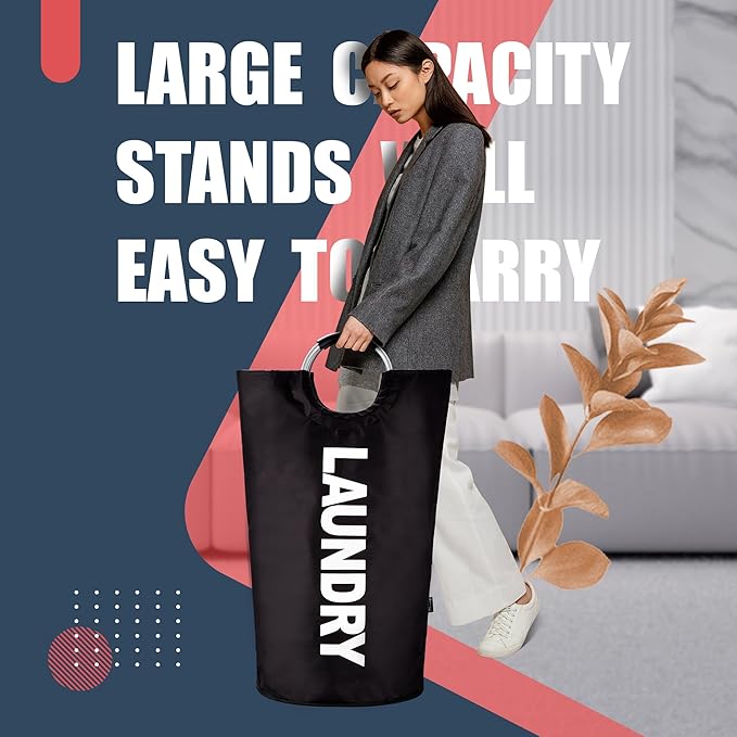 Caroeas 125L Laundry Basket, Large Laundry Hamper, Laundry Bag