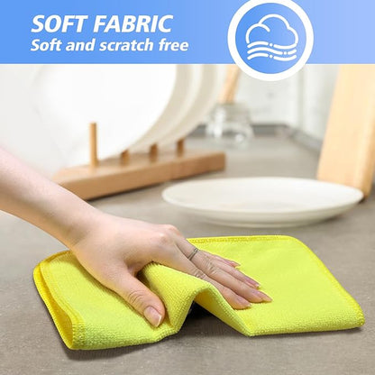 KinHwa Kitchen Washcloths for Dishes Absorbent Microfiber Dish Cloths Quick Dry