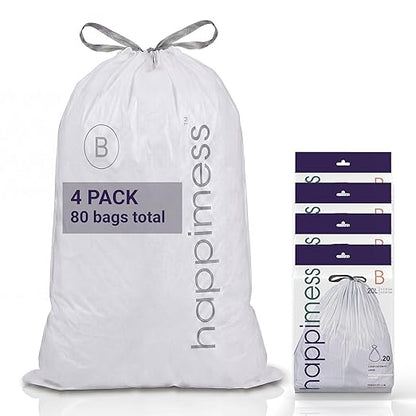 happimess 5.3 Gallon Drawstring Trash Bags, Heavy Duty LDPE Liners