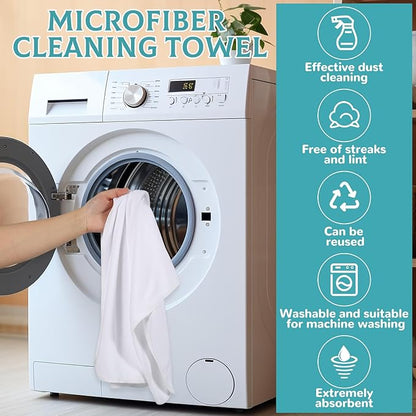6 Pcs Extra Large Microfiber Cleaning Cloth Reusable Microfiber Towels Thick