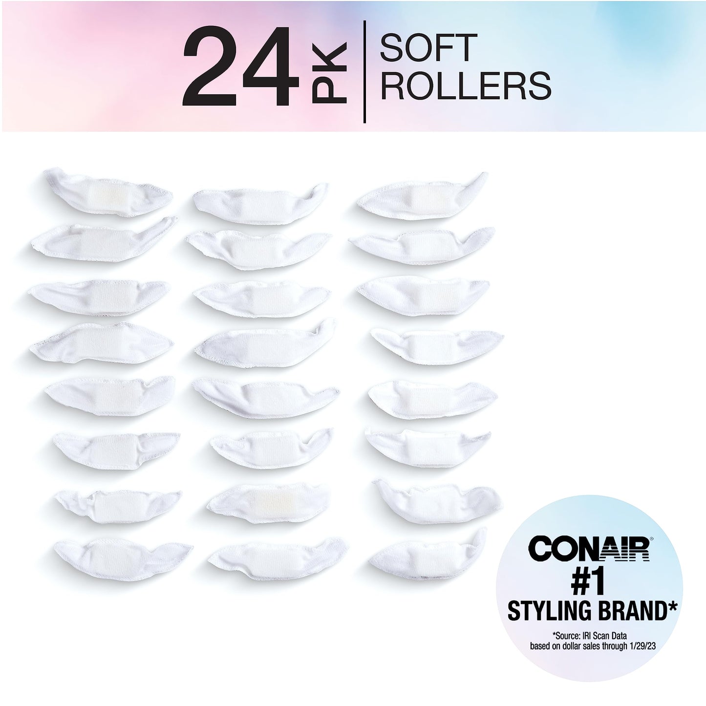 Conair Foam Hair Rollers - Heatless hair curlers - Foam Rollers - Heatless Hair rollers in Large - Pink - 9 Count w/storage case