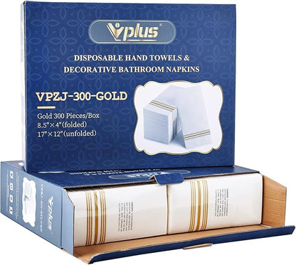 Vplus 300 PACK Guest Towels Disposable Bathroom, Decorative Bathroom Napkins
