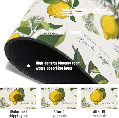 Sink Faucet Absorbing Mat, 2 Pack Drying Mat Around Faucet Sink Splash Guard