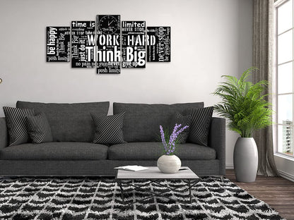 Biufo Inspirational Quotes Wall Art Canvas Picture Black White Positive Words Painting for Living Room Office Bedroom Decor (Large)